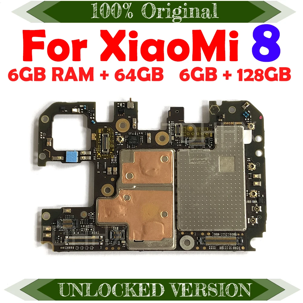 Материнская плата 128 Гб 64 ГБ для Xiaomi 8 MI8 материнская логическая оригинальная