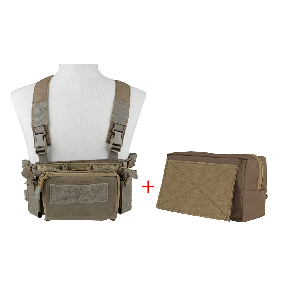 Армейская тактическая сумка-переноска, бронежилет, жгут, винтовка, пистолет, подсумок CRX, подсумок, аксессуары для охоты 5,56 - Цвет: Chestrig Set CB