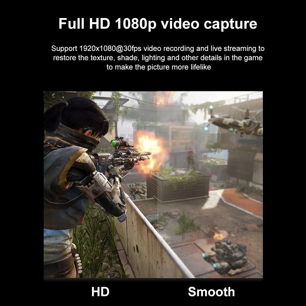 HDMI Карта видеозахвата Full HD 1080p 30fps видео Потоковое вещание захвата USB 2 0 карты Grabber