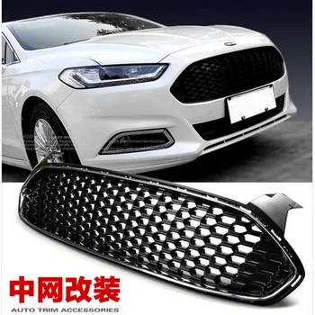 

Mustang LOGO ABS Chrome Car front Grille Around Trim Racing Grills Fit For Ford Mondeo 2013 2014 2015