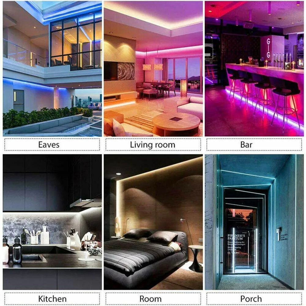 5054 LED Strip 12V 120LEDs/m IP21 IP65 Waterproof Flexible Ribbon Tape Light Lamp with DC Connector Warm White Cold White Blue 4