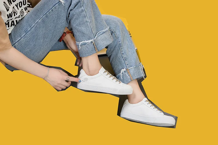 Bair New Style Canvas Shoes Women's Korean-style Microfiber Sports Footwear Embroidery Low Top Flat Heel Students INS Women Shoe