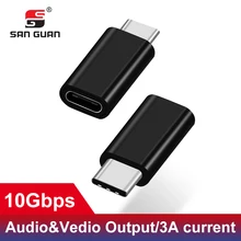 USB 3,1 type C соединительный кабель usbc адаптер 20 в 10 Гб USB-C удлинитель для док-станции samsung, Macbook женский порт type C
