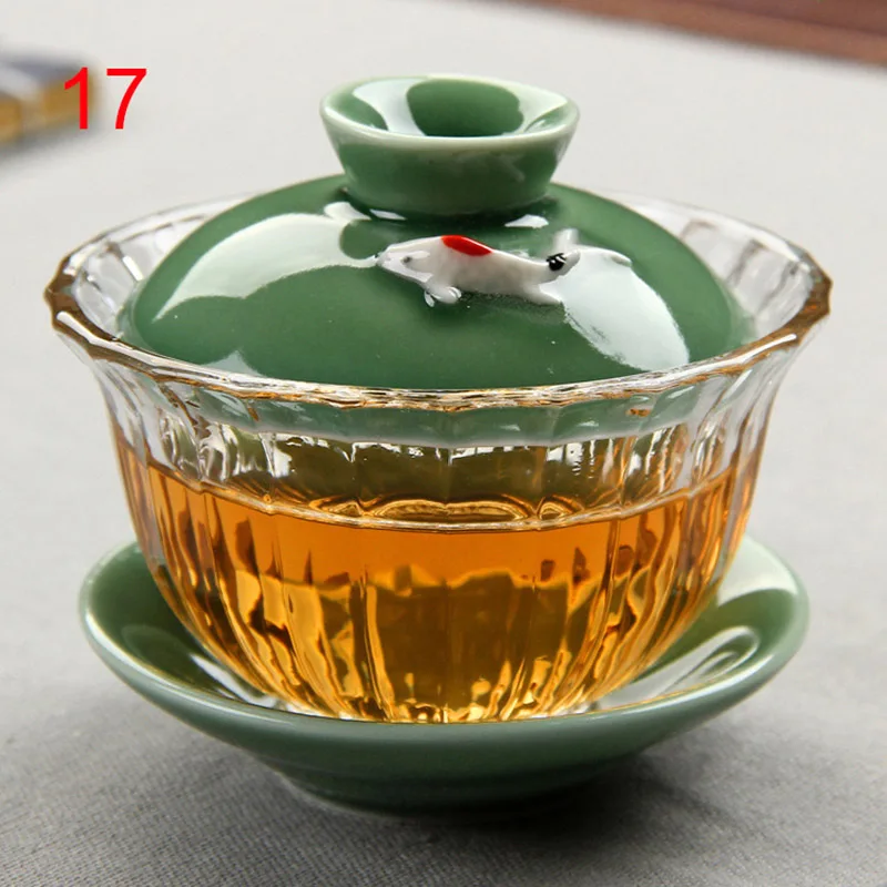 Китайский традиционный чайный набор gai wan из костяного фарфора сервиз Dehua gaiwan