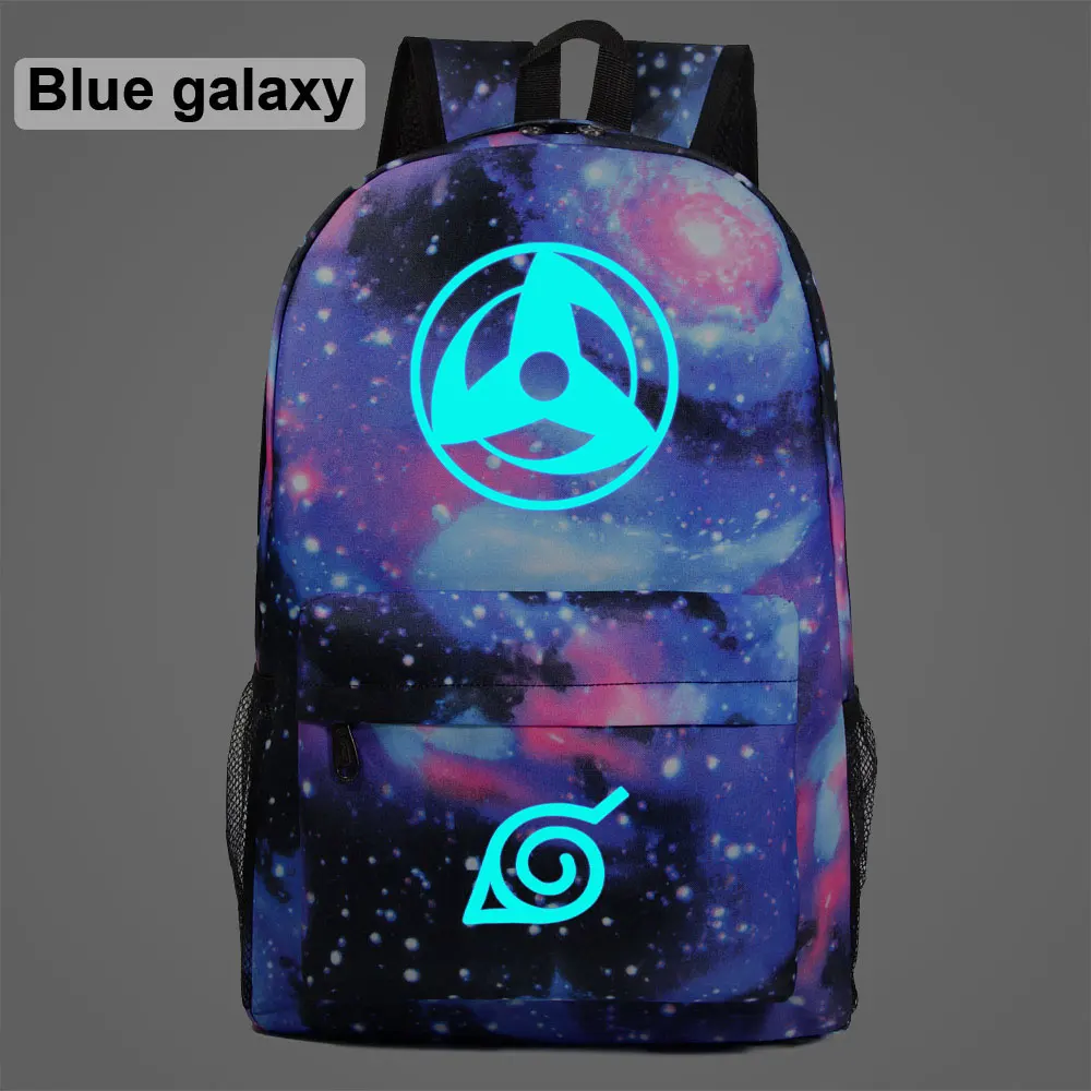 

Luminous Cartoon Naruto Hatake Kakashi Sharingan Galaxy Children School bag Teenagers Student Schoolbags Women Men Backpack