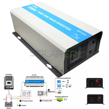 

1200W Pure Sine Wave Inverter Epever DC12V/24V to AC220/230V Off Grid Inverter NPower Solar Inverter 50/60Hz With RS485 Connect