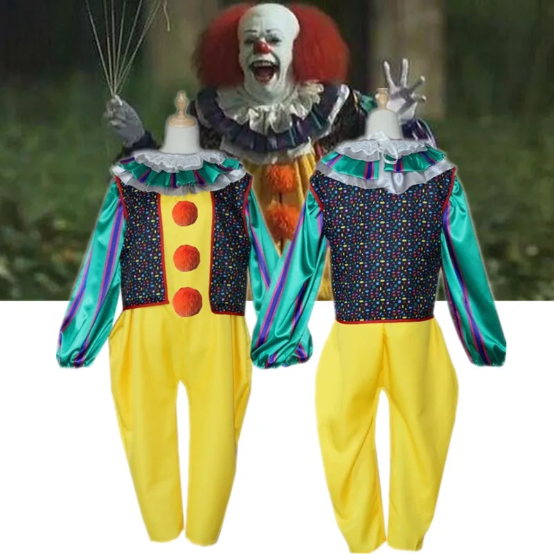 Cosplay Costumes Adult Stephen King's It Pennywise Cosplay Costume Clown Halloween Costumes Jumpsuits