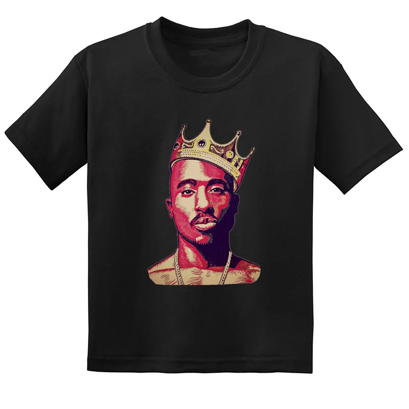 Kids Hip Hop Festival Rapper 2pac Fashion T Shirt Children Tupac Thug Life Clothes Baby Girls & Boys Summer Black T-Shirt Children T Shirt