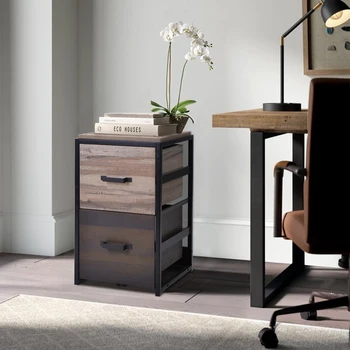 Price Wooden Drawers Ktichen Furnitures Cabinet Storage House Cabinet File Cabine/mdf Vertical Filing Cabinet With 2 Drawers -Brown