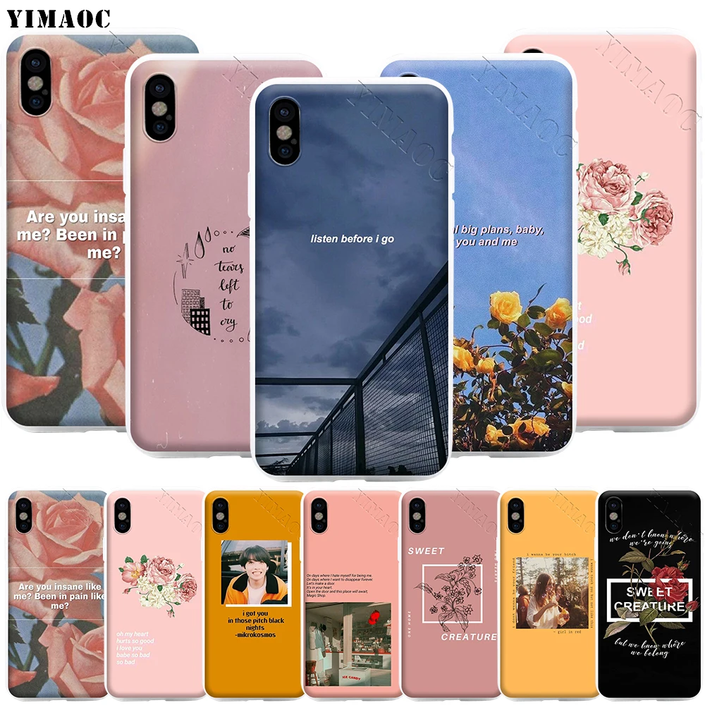 YIMAOC Sweet Creature Lyrics Aesthetic Phone Case for iPhone 11 Pro XS X XR Max 8 7 6 6S Plus SE 5S | Мобильные телефоны и