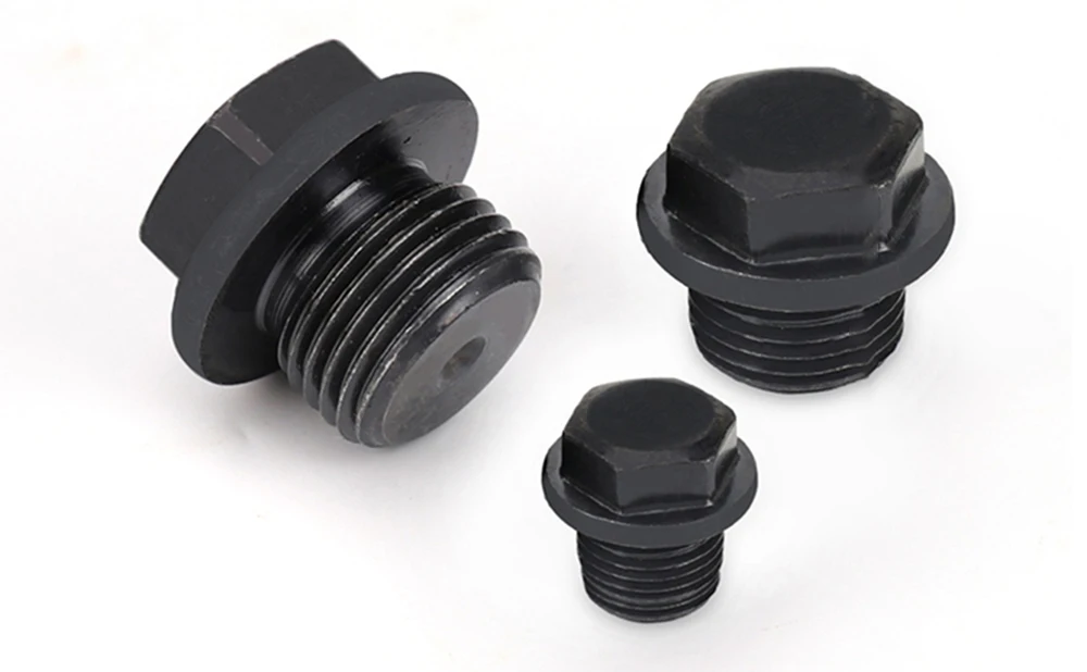 M16-M60 Male Carbon Steel End Plug Cap With Flange Hex Socket Hydraulic 
