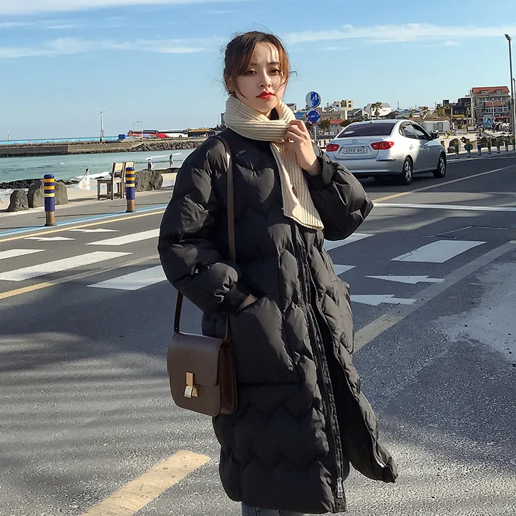 

Photo Shoot Dongdaemun Cotton-padded Clothes Mid-length Winter Coat Women's 2019 New Style Cotton Coat Korean-style Loose-Fit IN