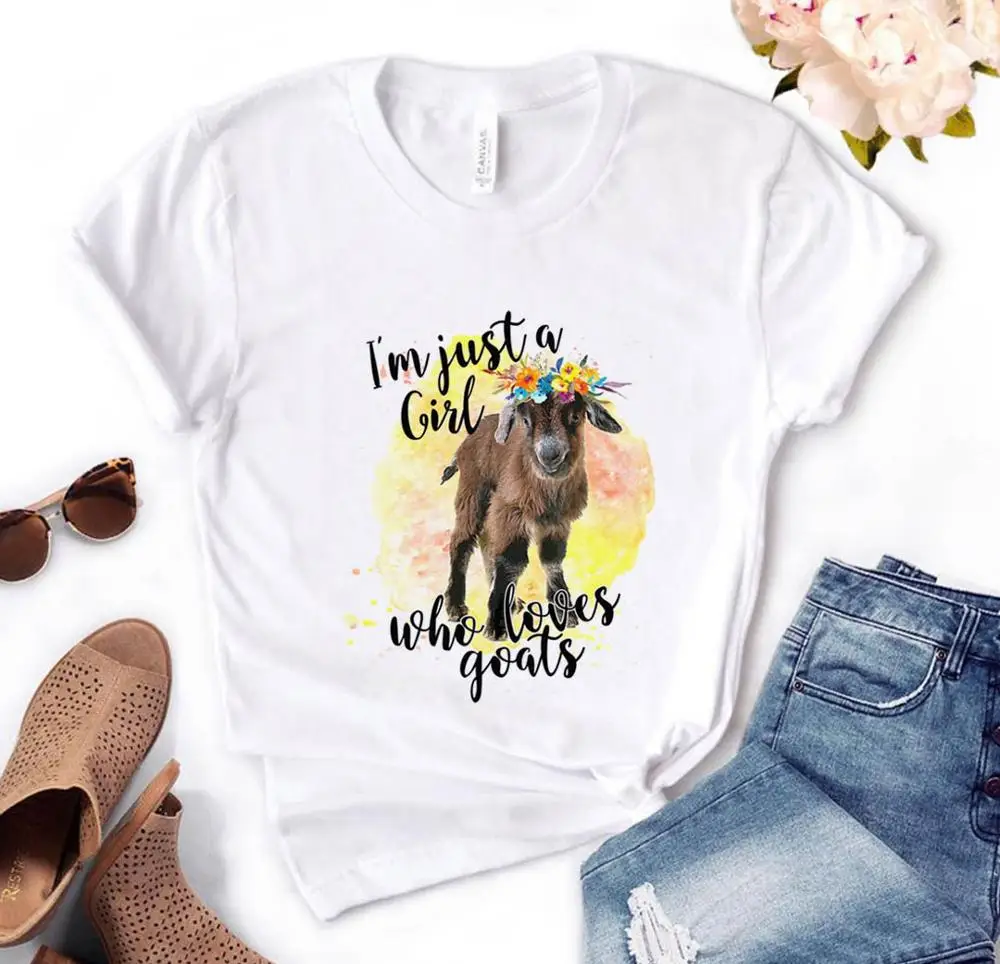 Женская футболка с принтом I'm Just A Girl That Love gods хлопковая Повседневная забавная