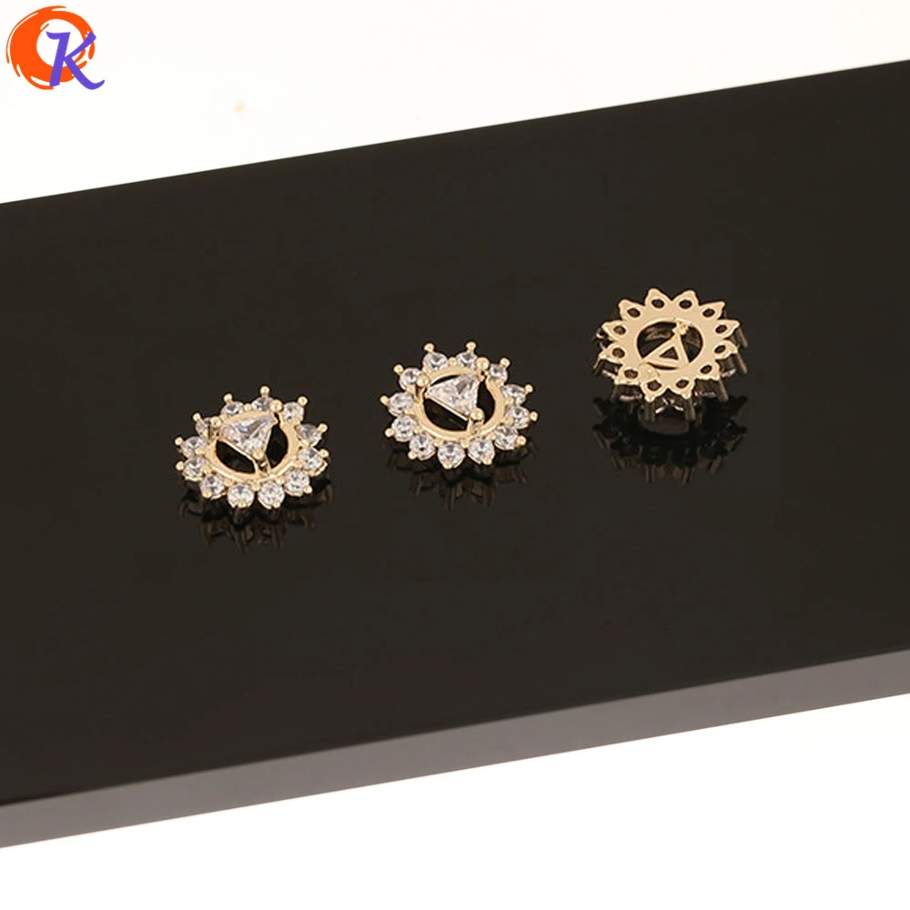 Cordial Design 50Pcs Jewelry Accessories/DIY Making/Genuine Gold Plating/Cubic Zirconia Charms/Hand Made/Fingernail Findings - cordial
