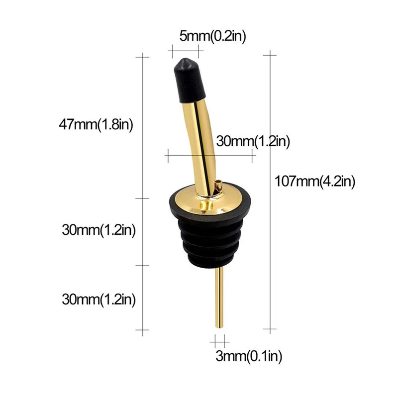 Нержавеющая Сталь Вино Pourer С крышкой масло затычка для бутылок с шампанским штепсельной вилкой держать вино Freash черная крышка Pourers принадлежности для барной вечеринки
