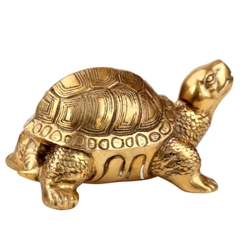 

The Copper Tortoise Turtle Longevity Home Furnishing Figurine Rich Crafts Decoration Symbolize Wealth Animal Figurine Statue