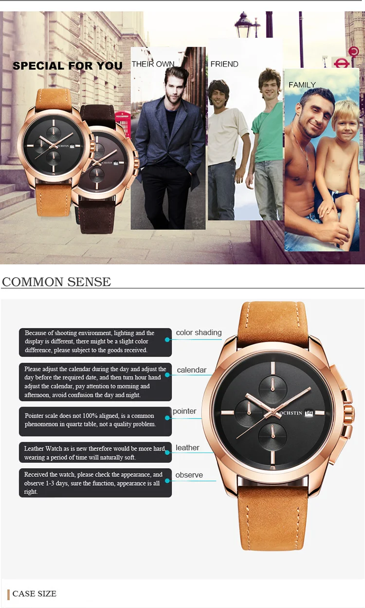 Ochstyn модные деловые кожаные часы для мужчин лучший бренд класса люкс Хронограф Повседневные Спортивные Светящиеся Часы Кварцевые Relogio Masculino