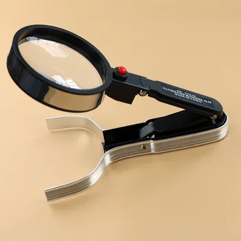 

Folding Eye Loupe Magnifier Glass 2X 4X Lens Loupe With LED Light For Jewelry Watch Repair Tools Portable