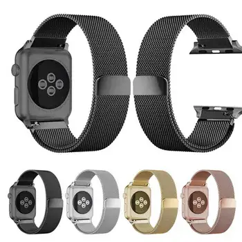 

Steel Watch strap For Apple Watch Band Strap 42 44 38 40mm Milanese Loop With Protective Case Watchband For iWatch Series 4 3 2