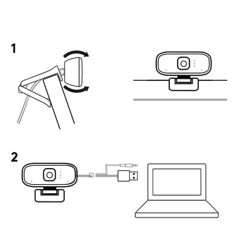 

Home Office Desktop Noise Canceling CMOS Live Broadcast Computer Accesories No Drive Gift Buit-in Microphone Full HD Webcam USB
