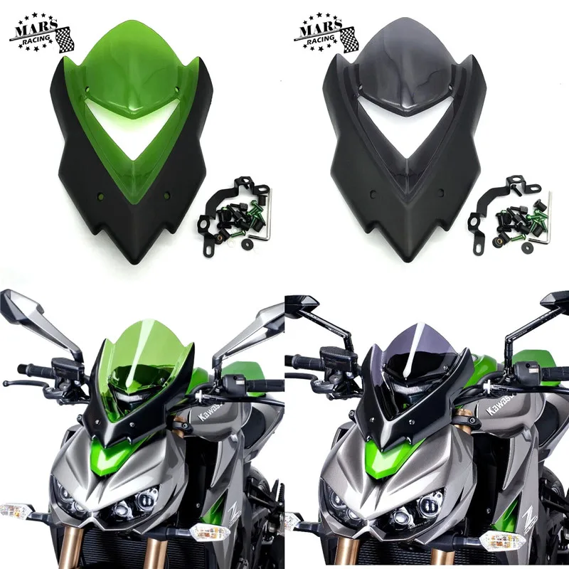 Motorcycle Windscreen Viser Visor Deflector Fits For Kawasaki Z1000 2014 2015 Z-1000 z1000 motorcycle windshield