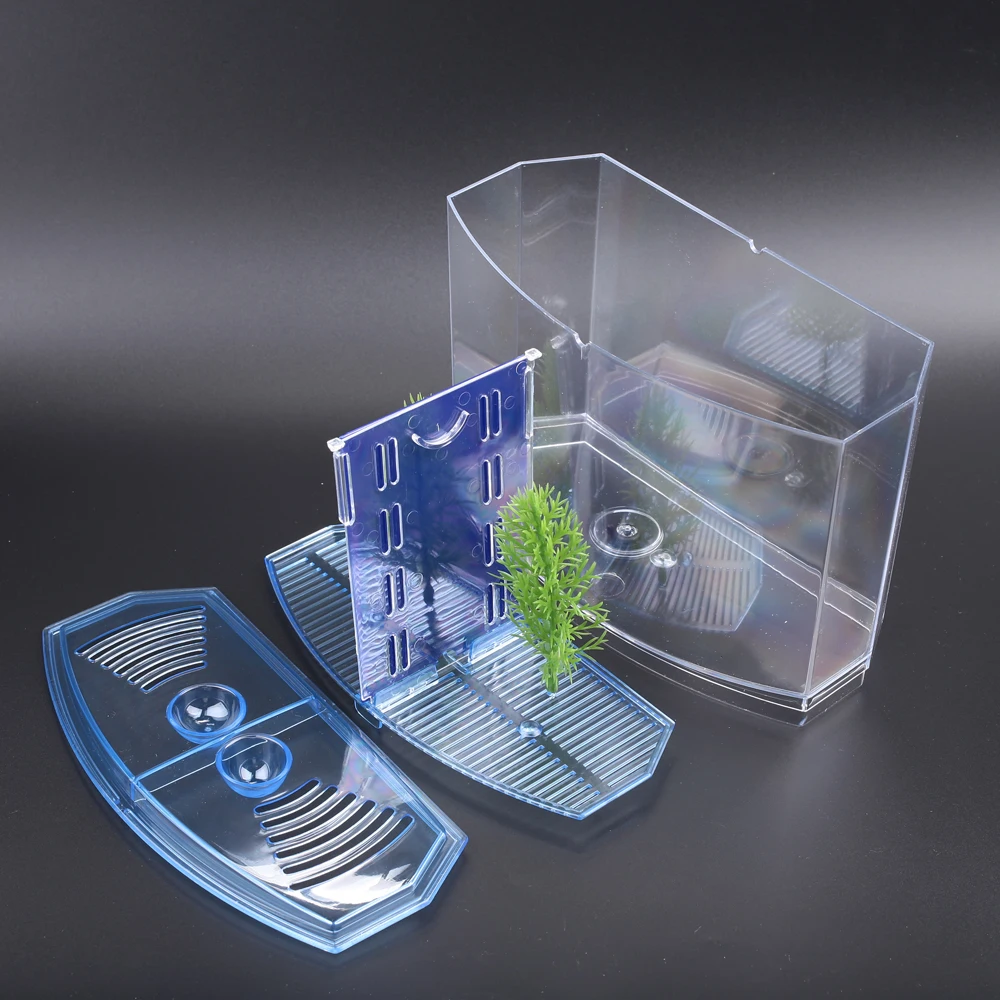 Spawning Box Partition DIY Ornament Water Grass Betta Fish Tank Environmental Aquarium Fishbowl Spawning Fish Tank Shrimp