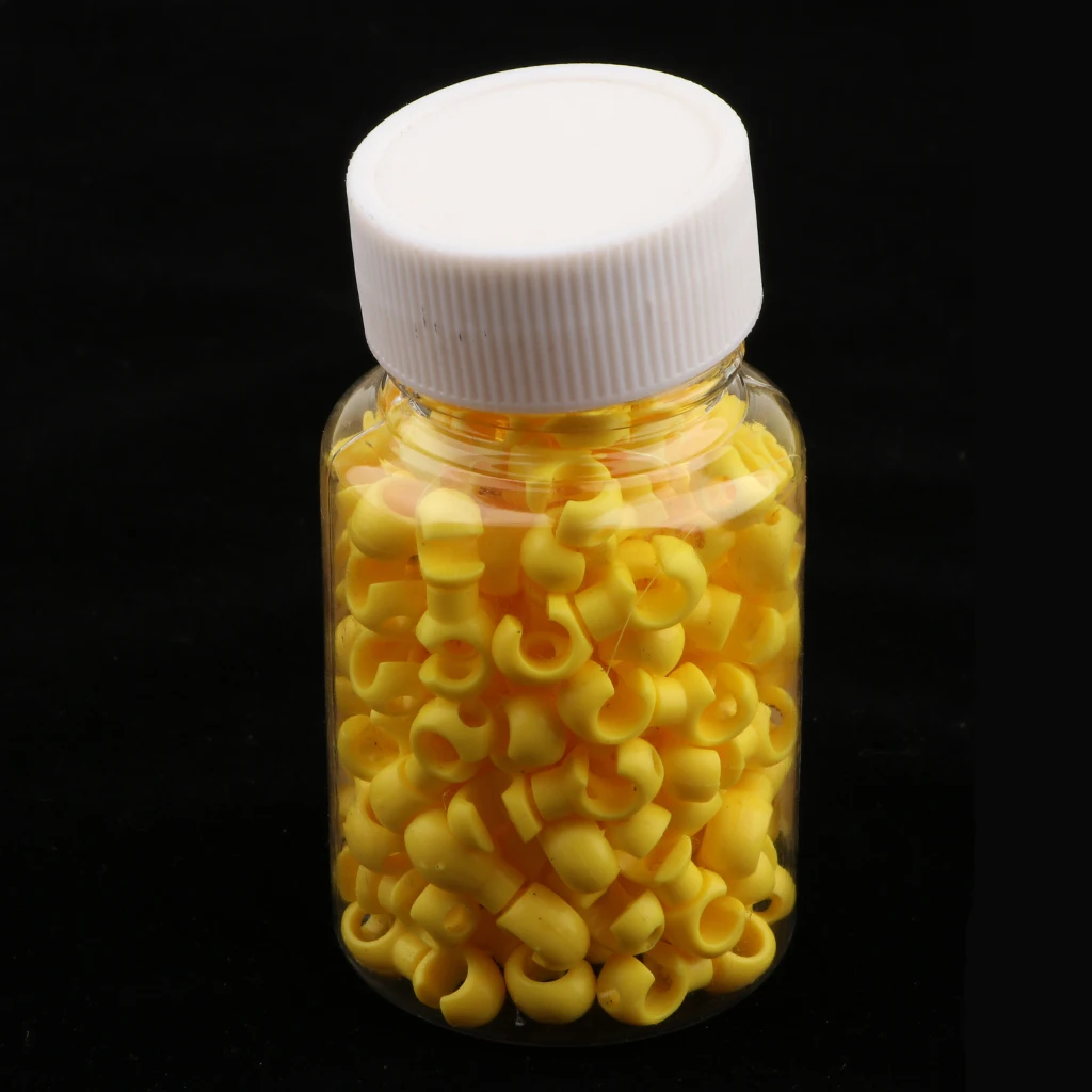 Yellow 100 PCS Bike Cable Clips Bicycle Rotating S-Hook Clips Brake Cable Fixing Holder - Color: Yellow