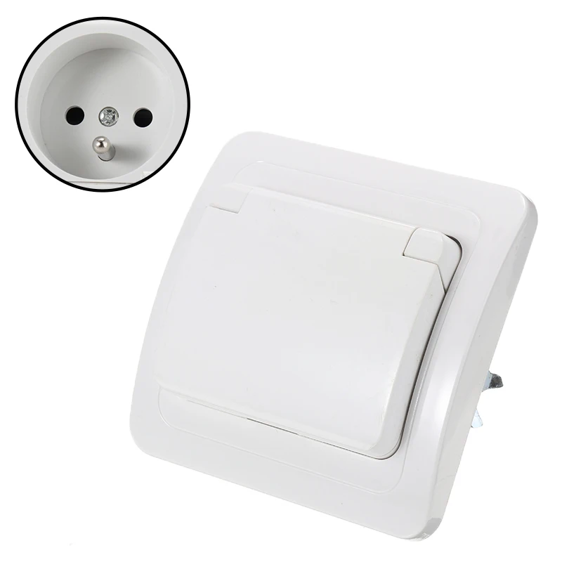 

DE/FR Standard Double German Socket Wall Socket Wall Outlet Plug With Earth Contact AC 110~250V16A Electrical