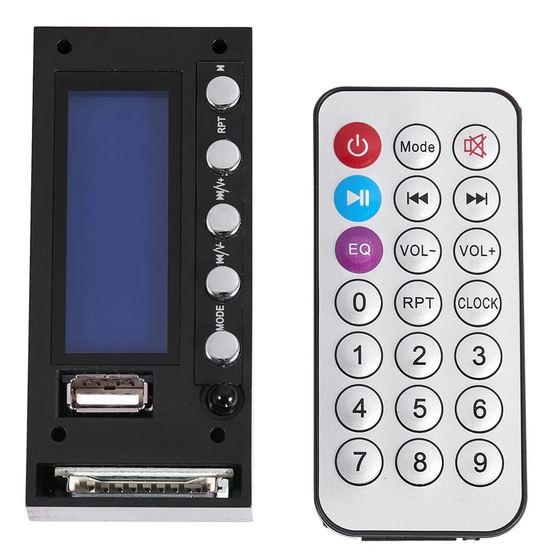 Bluetooth MP3 декодирующая плата синий экран стерео выход FM USB SD MMC WAV декодер Запись MP3 плеер аудио автомобиль