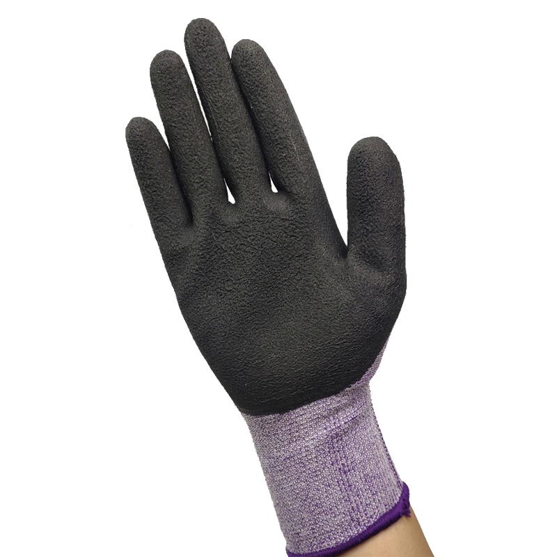 5 Pairs Safety Coating Work Gloves Palm Coated Gloves Mechanic Working Gloves