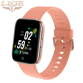 

LIGE 2020 New Smart Watch Men Women Heart Rate Monitor IP67 Waterproof Sport Fitness Tracker Smart Watch For IOS Android + box