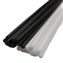 Tiges de soudage en plastique POM blanc/noir, rondes de 4mm, longueur 500mm, 50 pièces