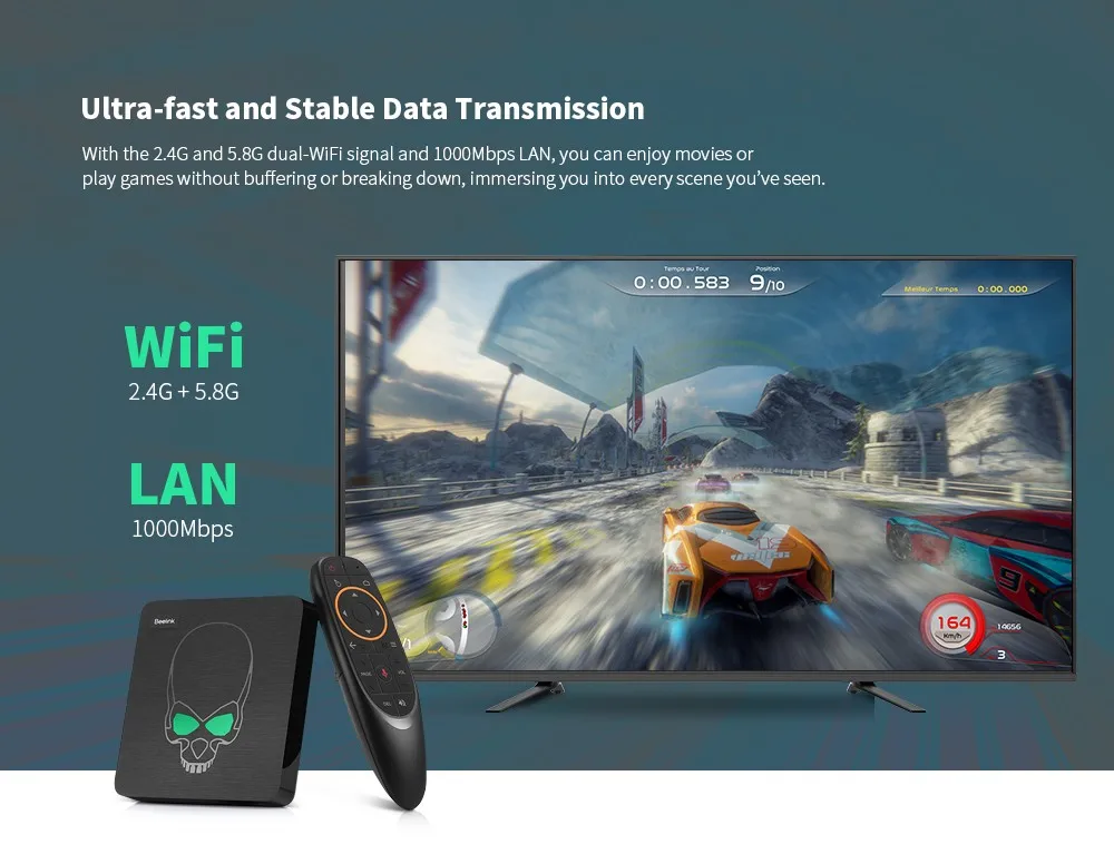Beelink GT-King Amlogic S922X Android 9,0/CoreELEC Linux двойная операционная система 4K двухдиапазонный WiFi tv Box с голосовым пультом дистанционного управления