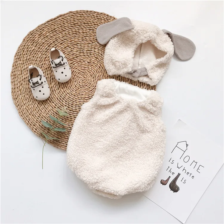 

baby clothing set animal sheep bee panda design infant clothes set romper +cap 2pcs clothing set