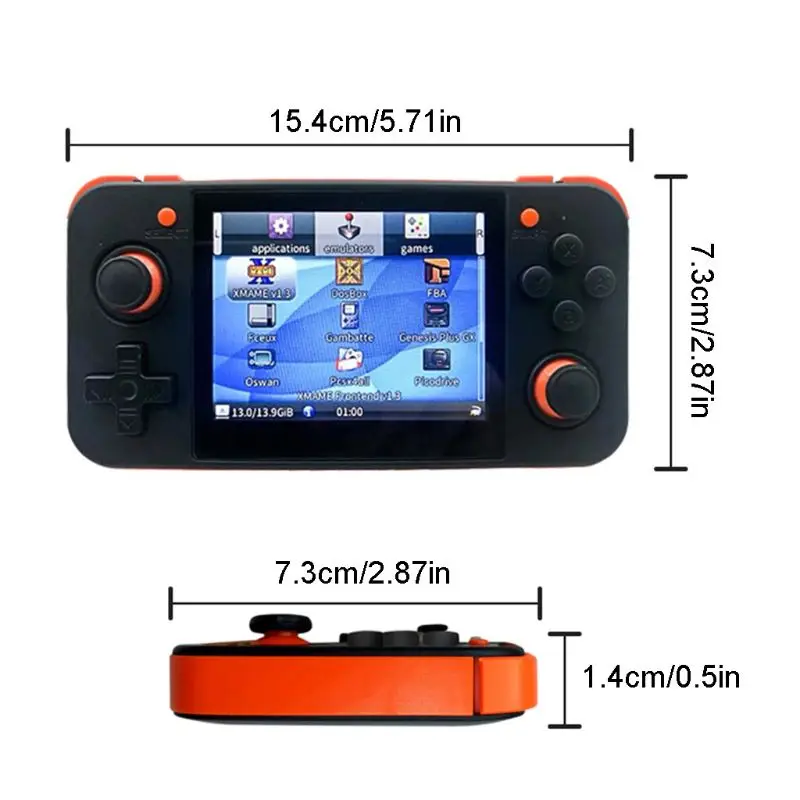 1 Набор RG350 портативная игровая консоль Мини 3," ips экран игровой плеер 32G карта