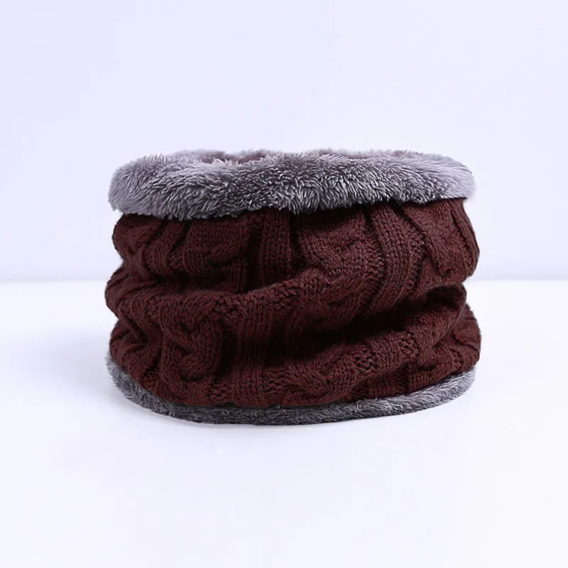 New Men Winter scarf Thickened Wool Collar Warm Scarf for woman fashion Knit Ring Scarf Comfort Scarf Scarves unisex male scarf