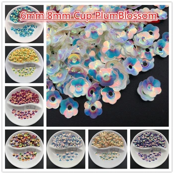 

20g 4mm 6mm 8mm Cup Plum Blossom Loose Golden Sequin Paillette Dress Sewing,Shoes/Hat/Kids Garment DIY Accessories Wholesale