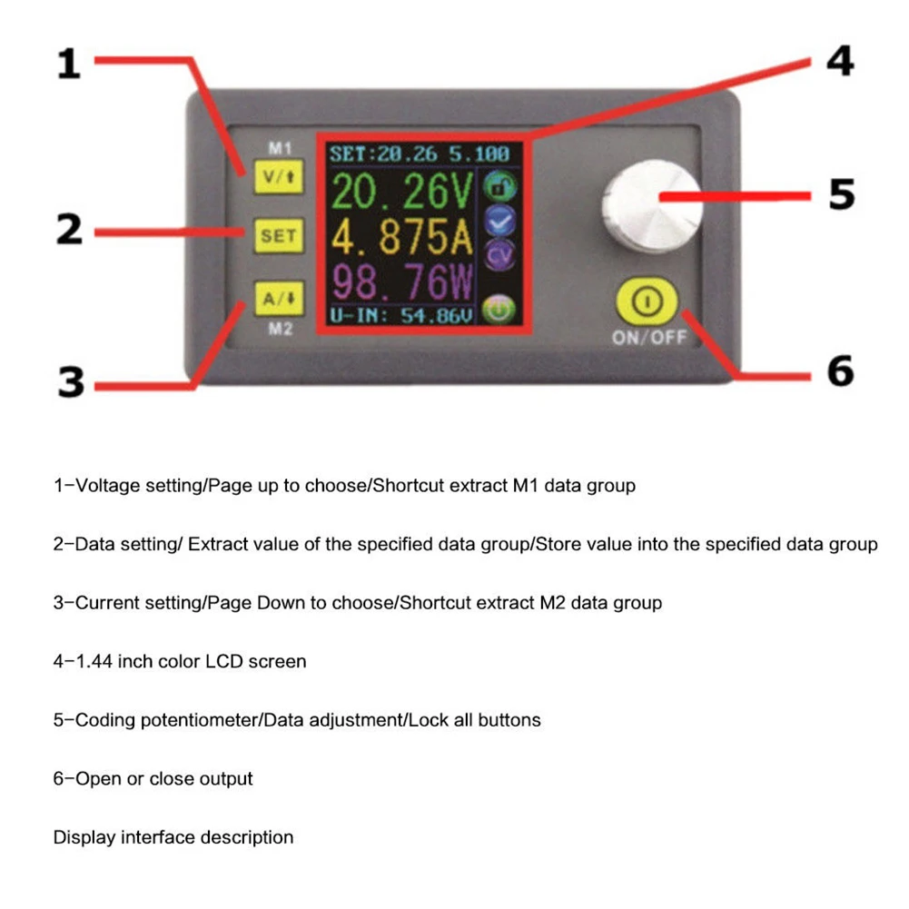 DPS5005 Protective Bluetooth Voltage Convert Power Supply Module High Accuracy Home Step Down LCD Display Communication Version
