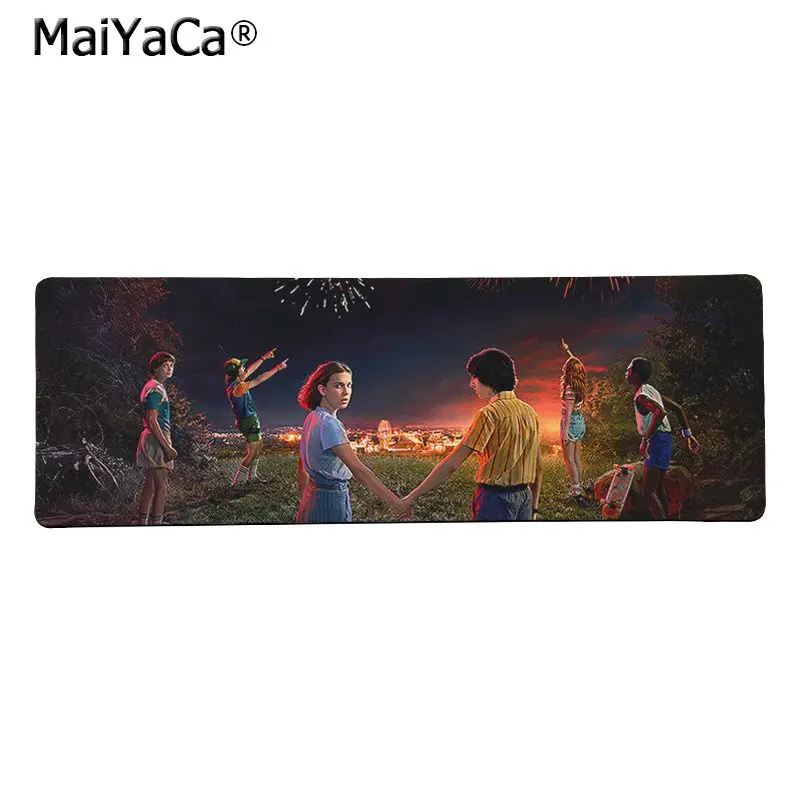 Lock Edge 40X90cm Maiya Высокое качество Американский ТВ странные вещи офисные мыши геймер силиконовый коврик для мыши большой коврик для мыши клавиатуры коврик - Цвет: Lock Edge 40X90cm