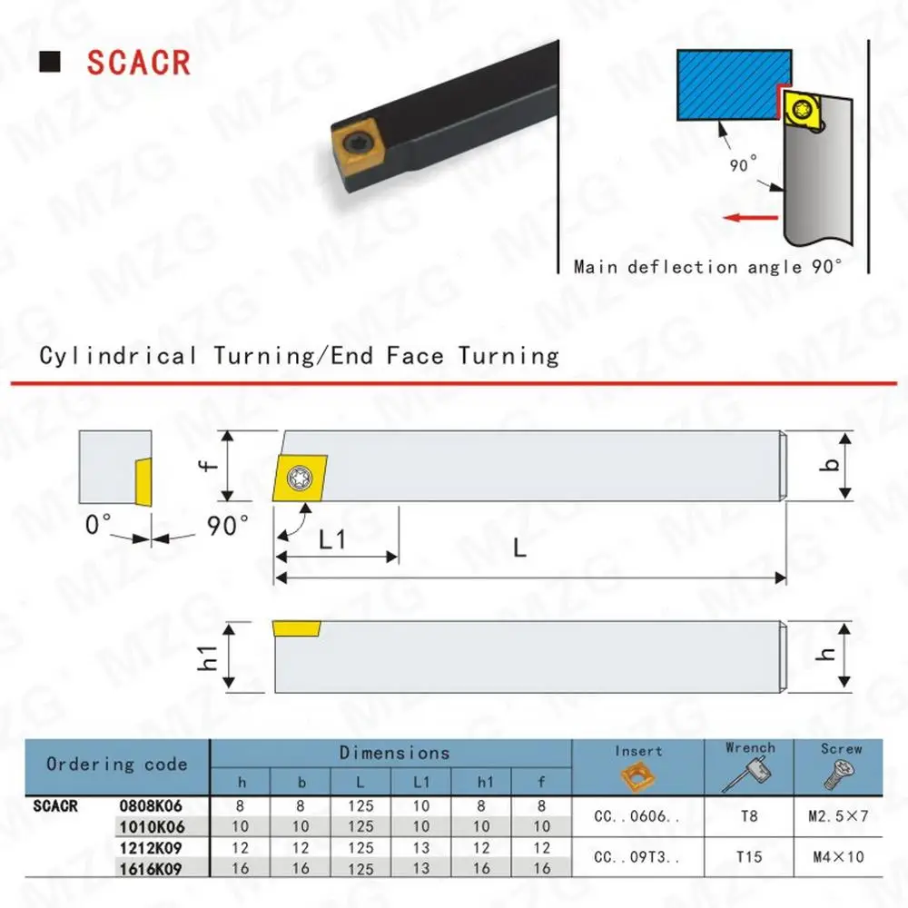 Токарный станок MZG SCACR 1010 CNC 10 мм 12 мм|lathe cutter|cnc turningboring bar tool |