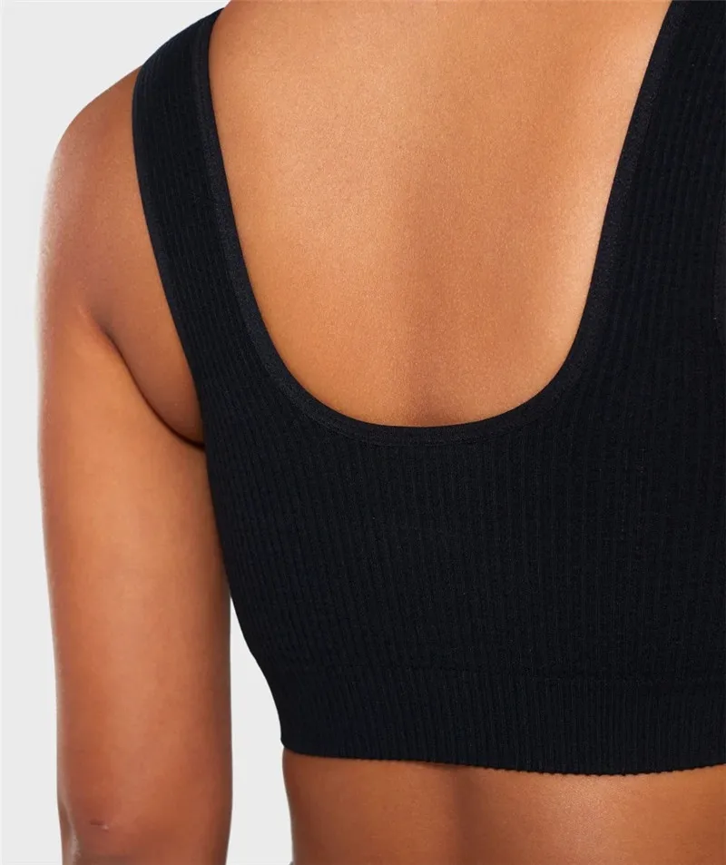 Бесшовный спортивный бюстгальтер с u-образным вырезом, Женский фиксированный бюстгальтер с широкими полями на плечах, бюстгальтер с пуш-ап, нижнее белье для спортзала, фитнеса, бега, нижнее белье, бюстгальтер для йоги