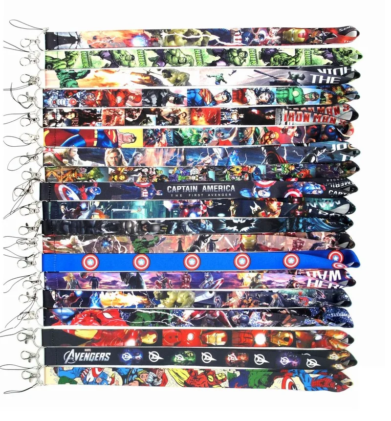 

Marvel Avengers Endgame Action Figure AnimeIron Man Spiderman Hulk Polyester Lanyard Keys Phone Neck Strap Gifts Hot Toys Action