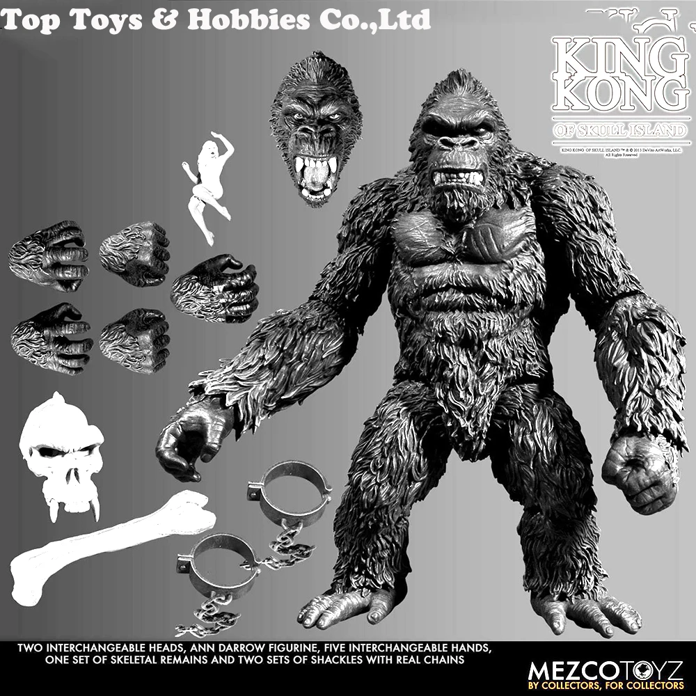 

8cm The King Kong Of Skull Island Figure Model PX Limited Black&White Ver. Toys