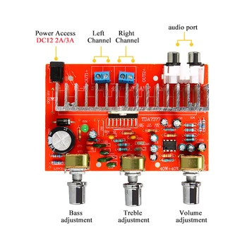 

TDA7377 Digital Audio Amplifier Board 2*40W Stereo 2.0 Channel Stereo Power amplificador for Car DIY speaker DC12V