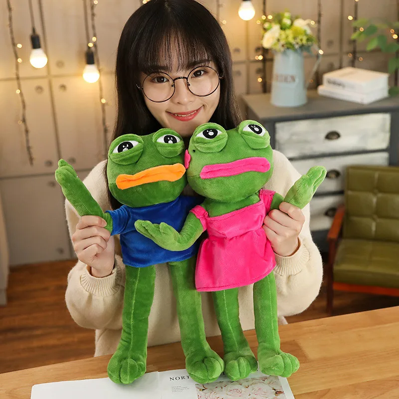 45 см плюшевая игрушка подушка волшебное выражение Pepe The Frog Sad Плюшевая Кукла