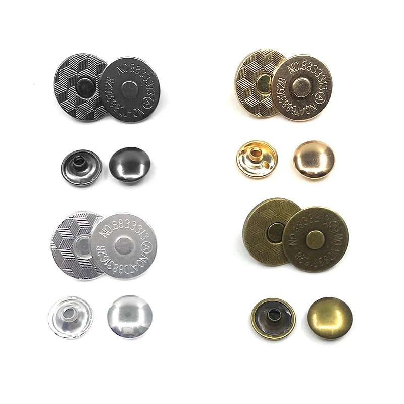 Button Bag Round Magnet Clasp, Magnetic Button Bag 18mm