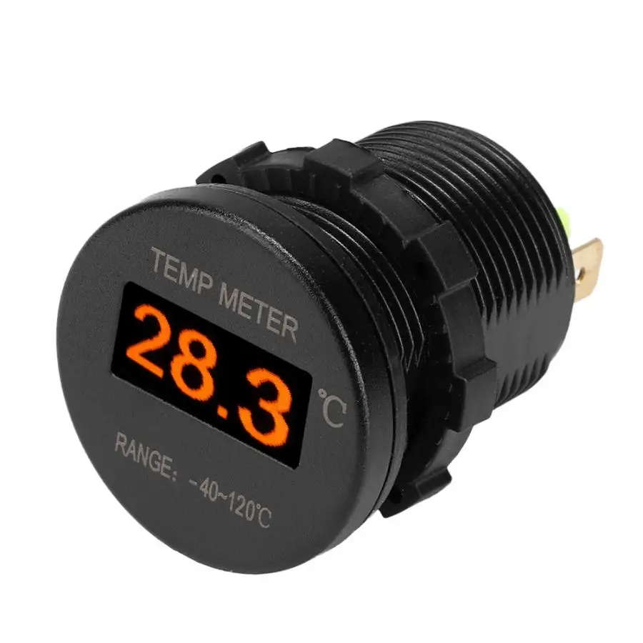 40-120 degree Organic LED Display DC Mini Thermometer Temperature Monitor Car Dashboard Meter Organic LED Thermometer