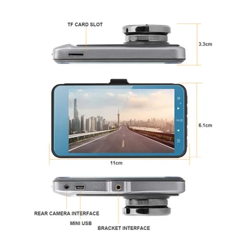 

A60 4 inch 1080P HD 170Degree Wide Angle ADAS Dual Camera Driving car camera recording 24 hour Parking Monitoring Dvr