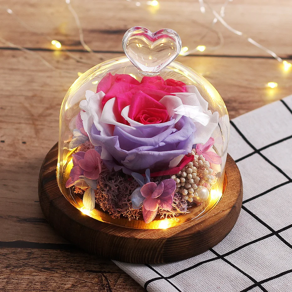 3 цвета Красота и с рисунком из мультфильма Красавица Чудовище сухоцветов