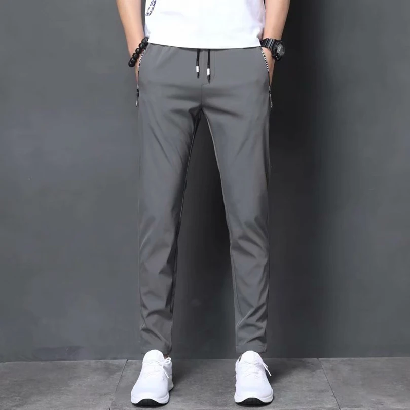 Spring Summer Thin Harajuku Pant Men Tracksuit Elastic Waist Sport Jogging Streetwear Trousers Business Sportswear Clothing men trousers